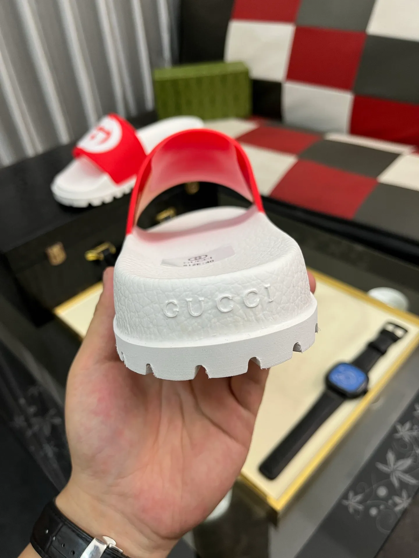 Men's men's shoes💰260⌚️⌚️ＧＵＣＣＩ.Gucci.Official website 1:1 popular slippers hot sale! Original original material 🩴 SIZE: 38-46 (45.46 non-refundable)